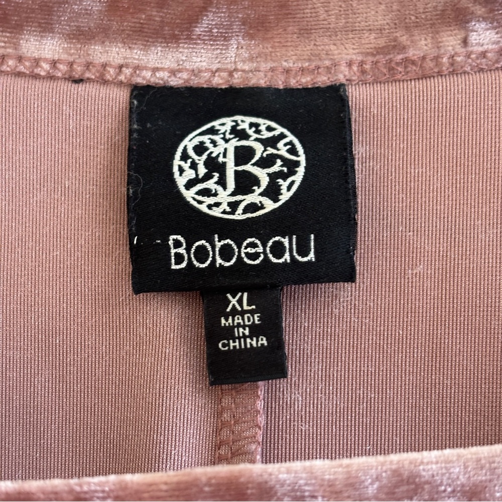 Bobeau Crushed Velvet Peekaboo Top Women’s XL Mauve - Picture 5 of 9